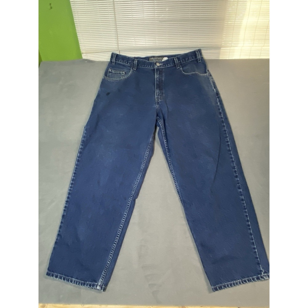 Levi's Silver Tab Y2K Baggy Fit Med Wash Blue Jeans Size 36x 29 Retro Skater